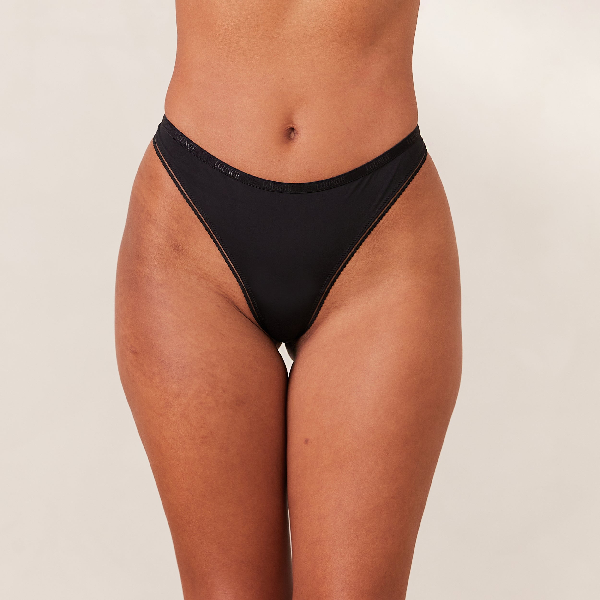 Black Thong Underwear Women Comfortable Women's Sexy Waist Three