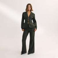 Flared Pants - Dark Green