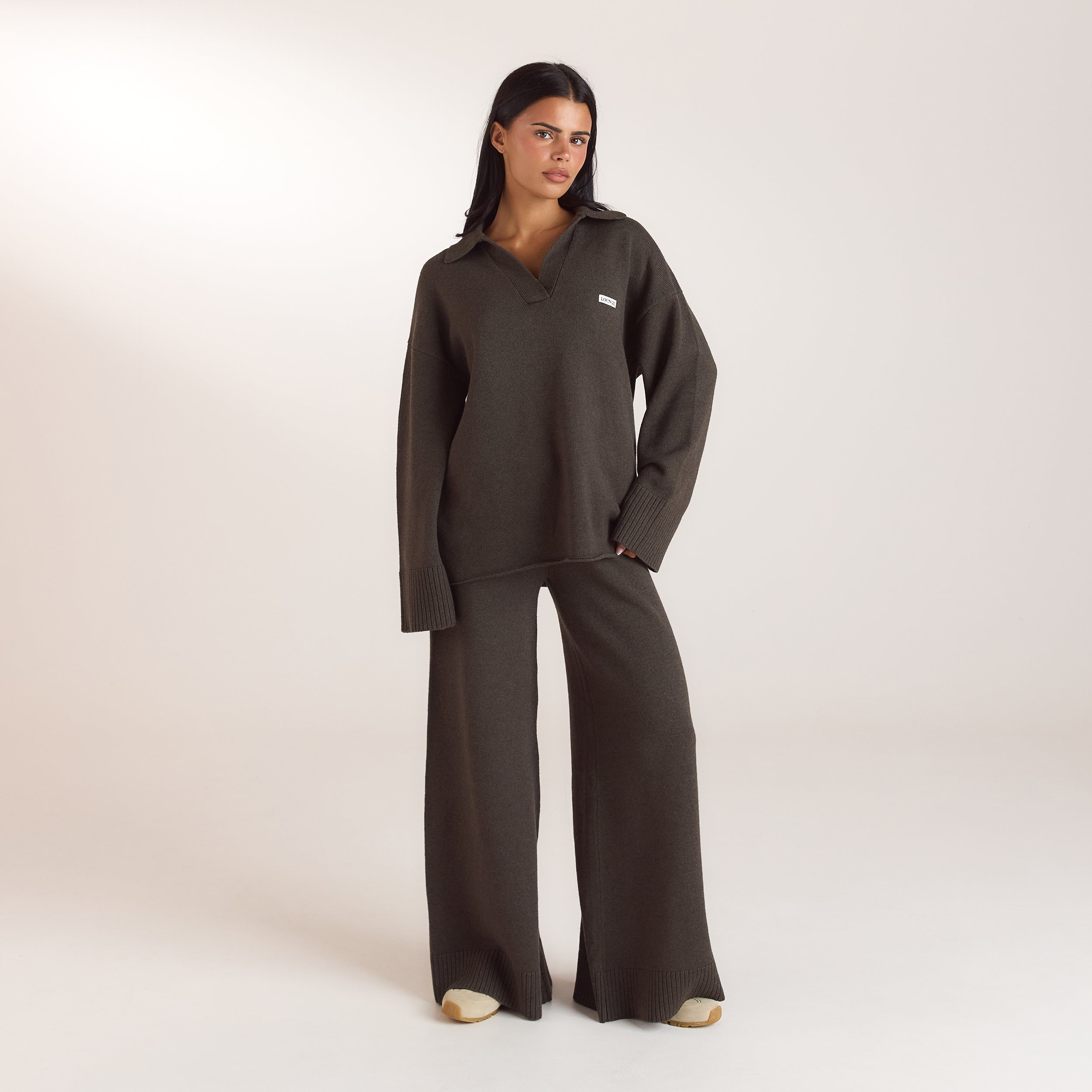 Half Placket Knitted Jumper | Half Placket Knitted Jumper - Moss Green