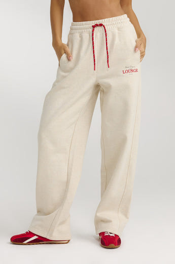 Straight-Leg Sweatpants - Oat Marl