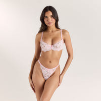 Orelia Balcony Bra - Pink Floral