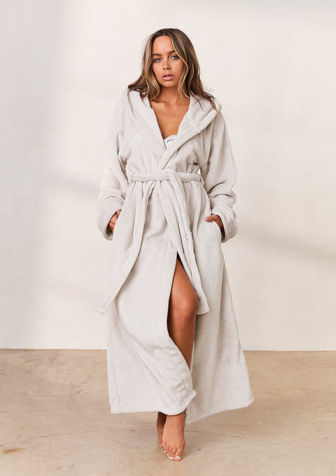 Cuddle Me Dressing Gown - Pearl