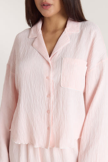 Crinkle Pajama Shirt
