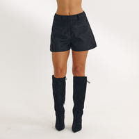 Suedette Shorts - Black