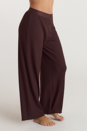 Soft Waffle Pajama Bottoms - Dark Chocolate