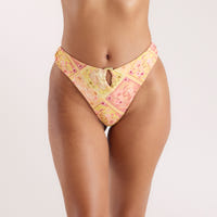 Celestial Front Gather Bikini Thong - Celestial Print