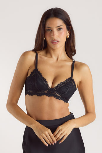 Mimi Lace Bralette - Black