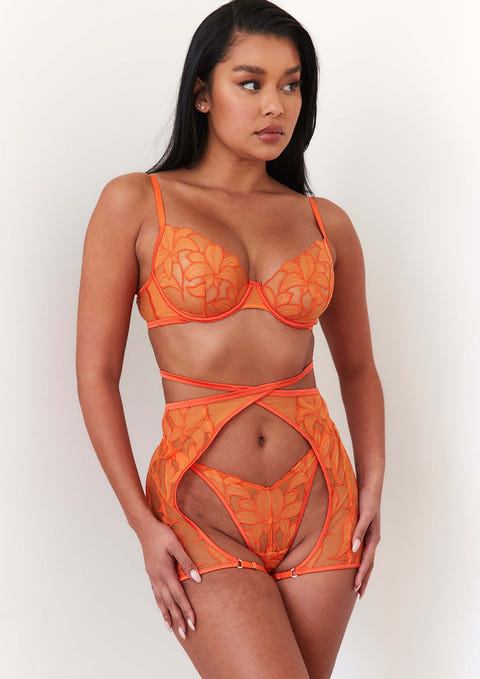 Paris Intimates Set - Orange – Lounge Underwear