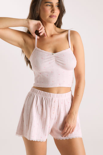 Pointelle Cami Pajama Top
