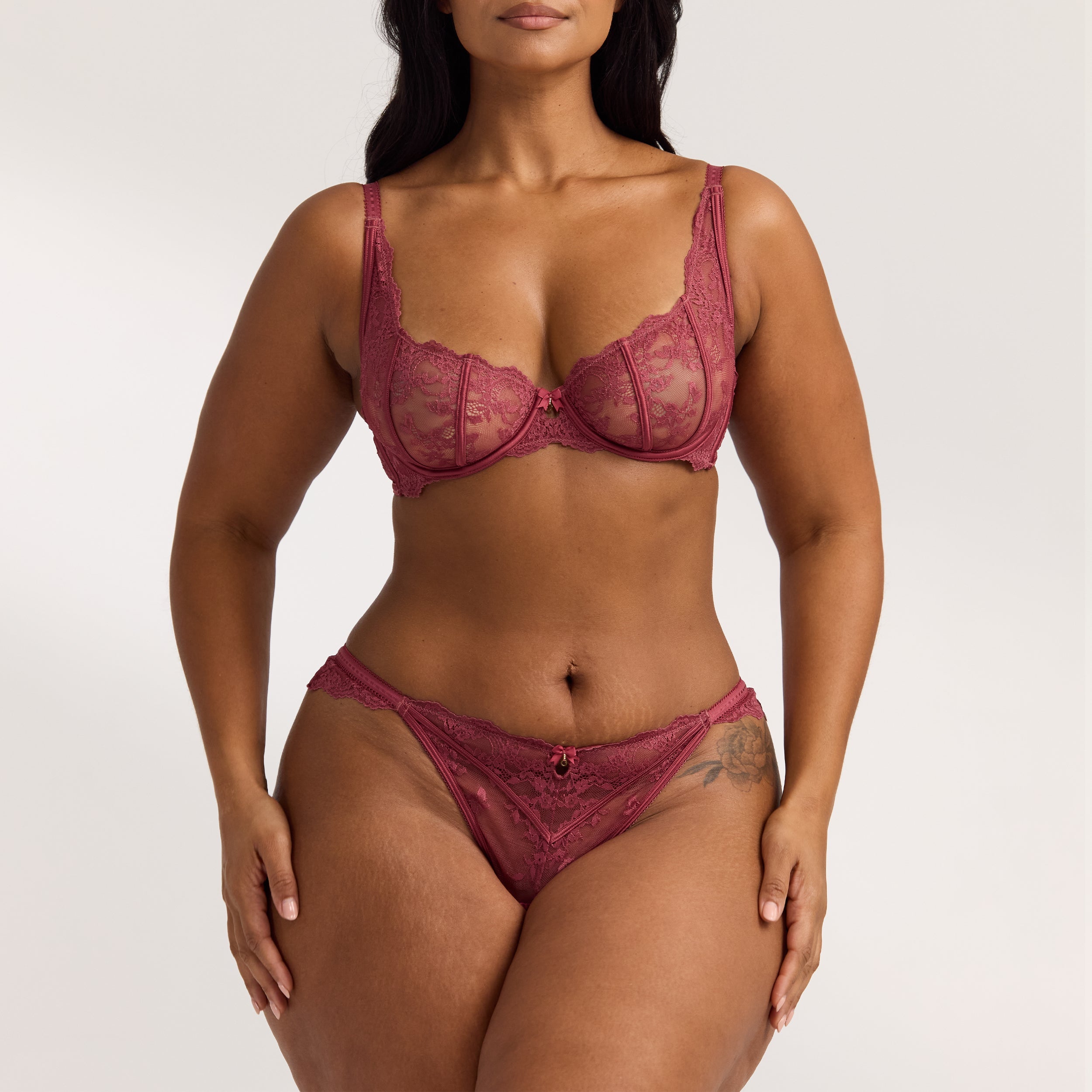Enchant Plunge Bra - Rhubarb