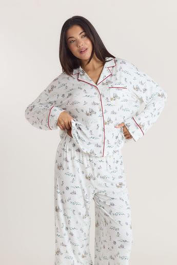 Alpine Dreams Pajama Shirt - Ski Print alternate