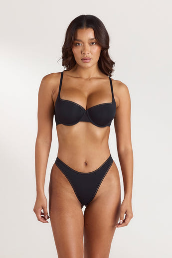 Comfort Extreme Push-Up Balconette Bra - Black