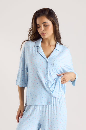 Modal Short Sleeve Pajama Shirt