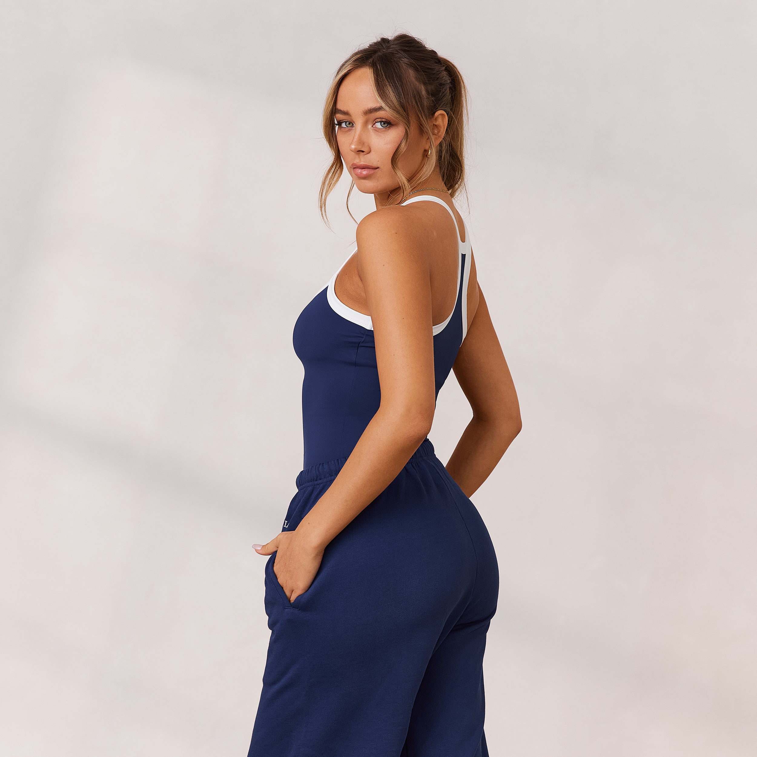 Varsity Racerback Cami Top Navy Lounge Underwear