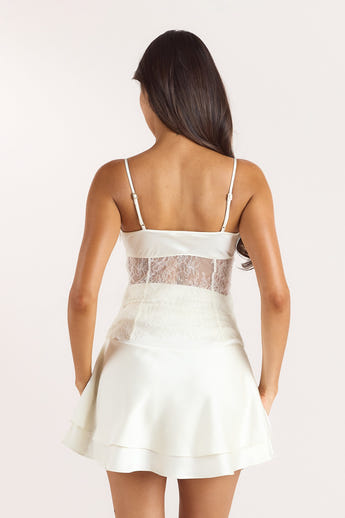 Satin Cowl-Neck Cami Top - Cream alternate