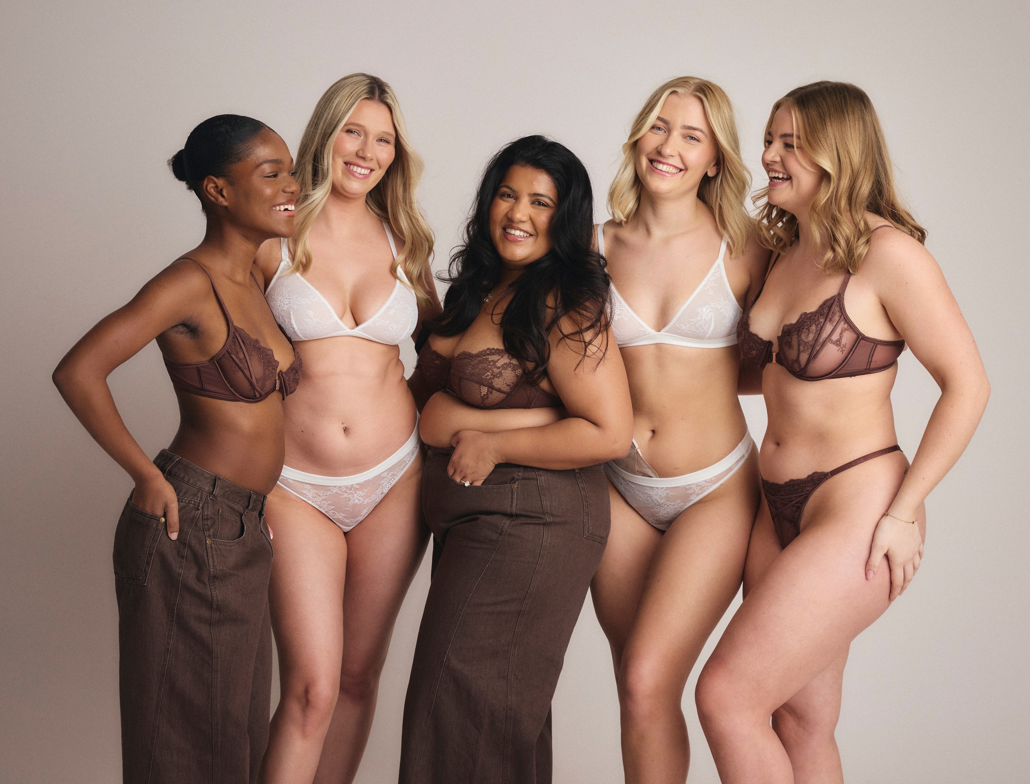 a group of women in underwear
