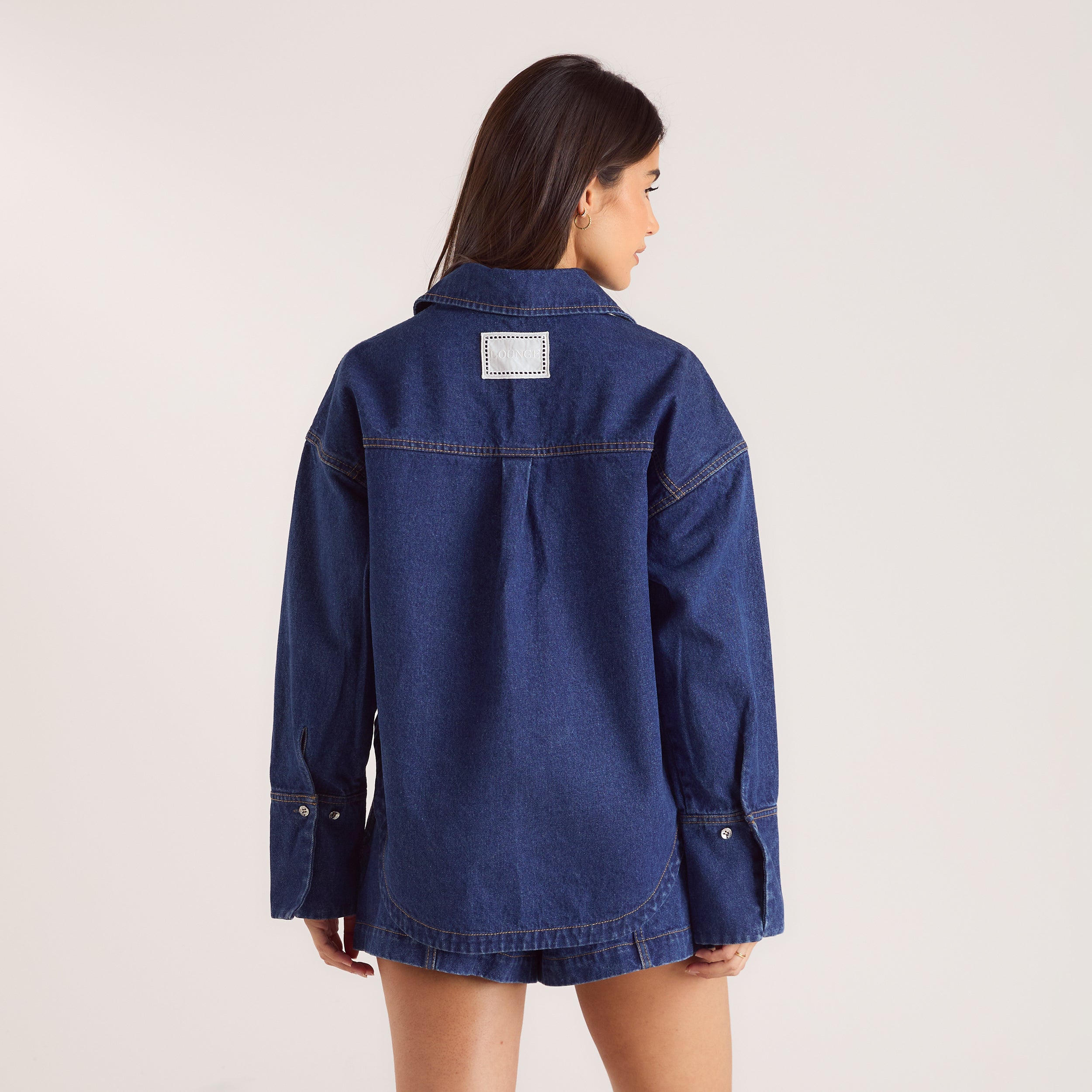 Oversized Denim Shirt | Oversized Denim Shirt - Blue