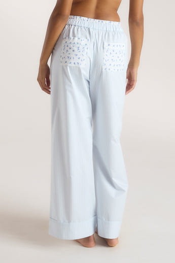 Bloom & Stripe Pajama Pants - Blue alternate