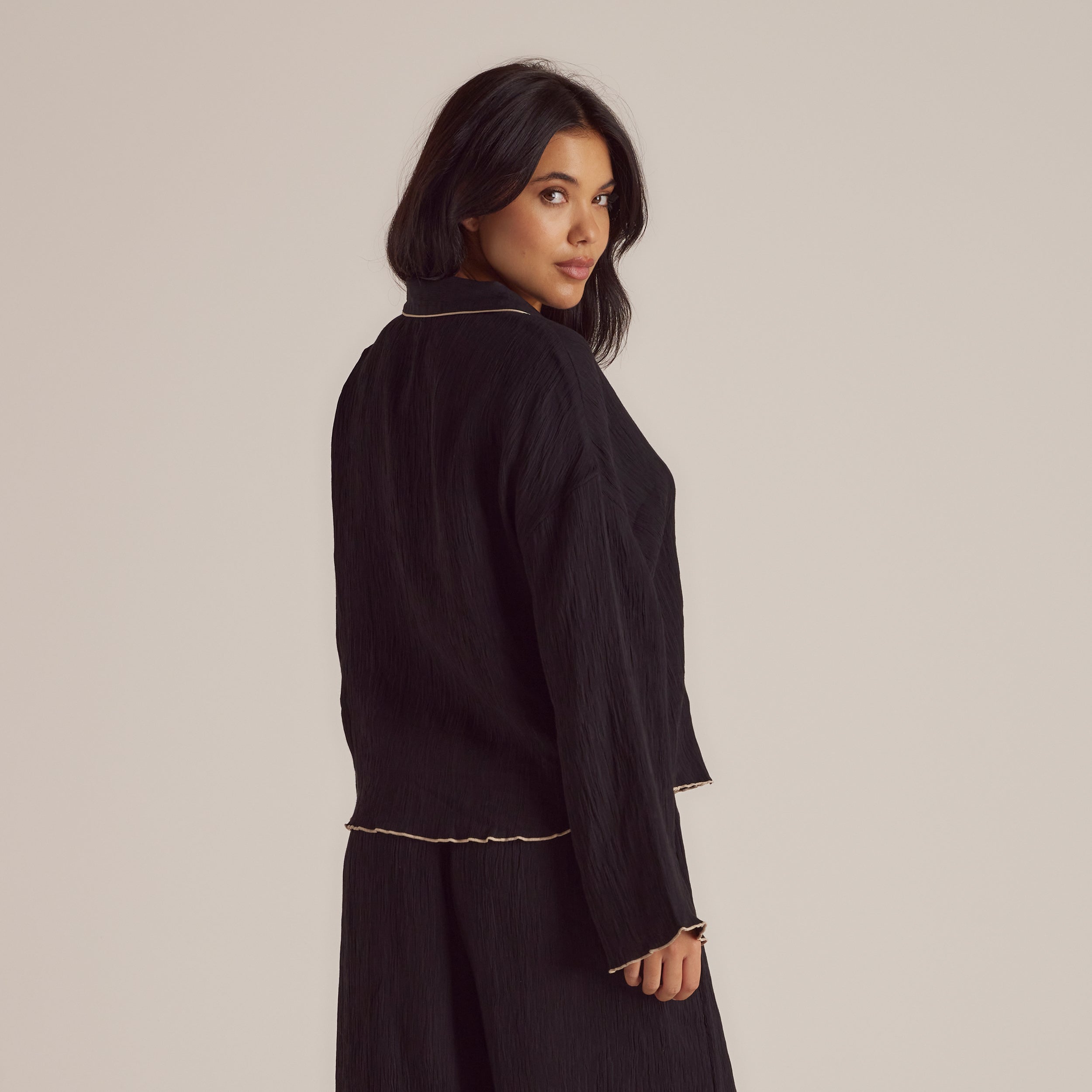 Crinkle Pajama Shirt | Imaani, S