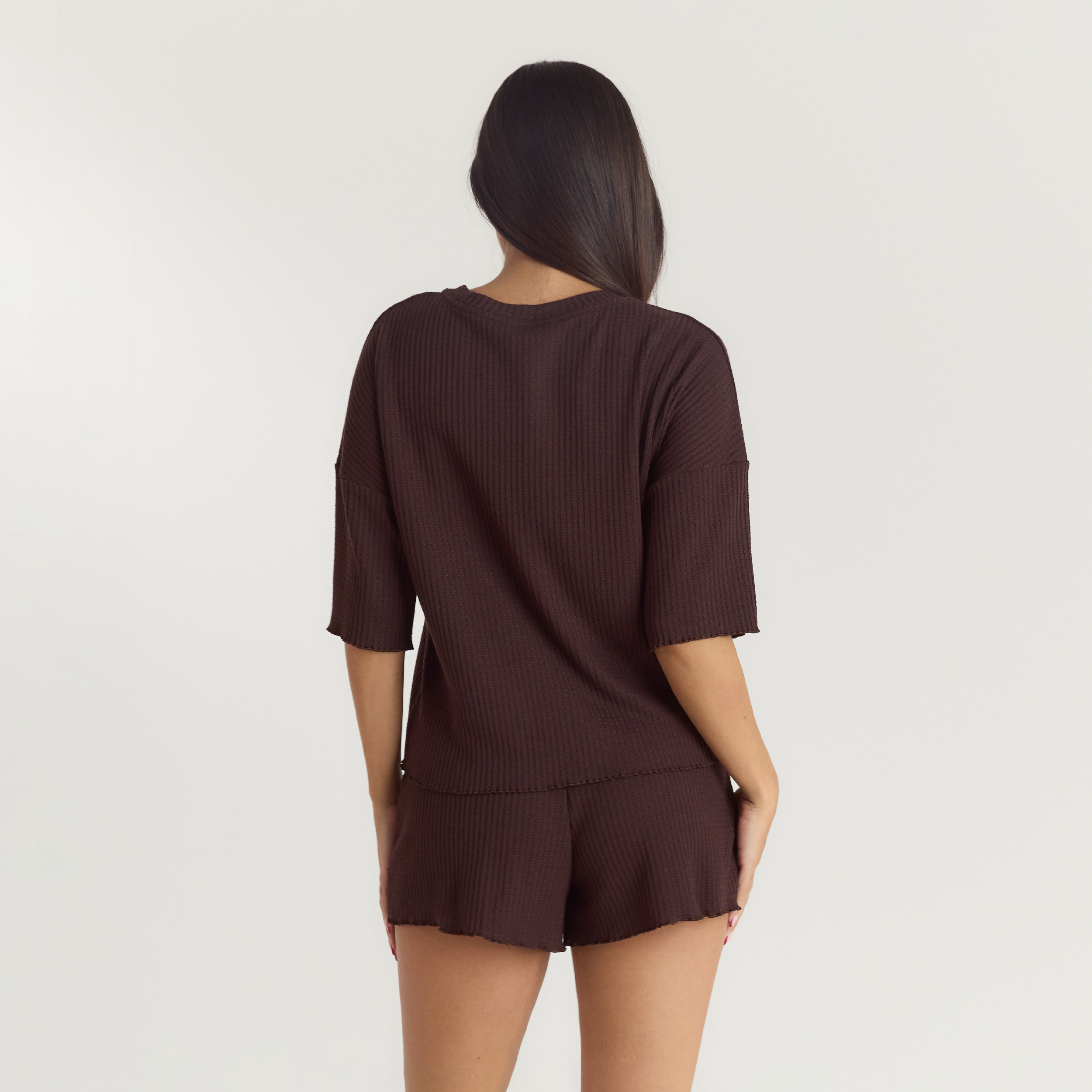 Soft Waffle Pajama Top | Soft Waffle Pajama Top - Dark Chocolate