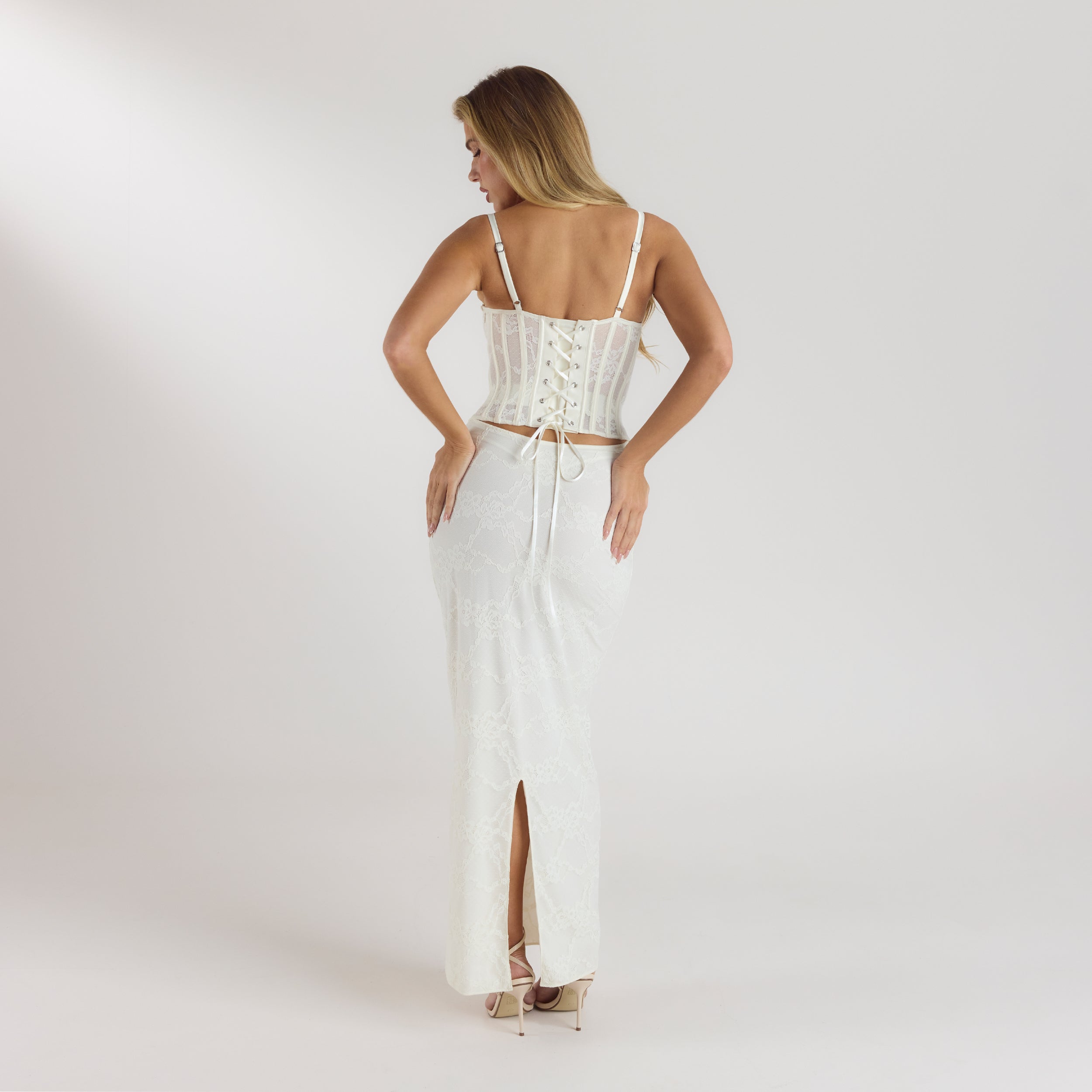 Blossom Maxi Dress with Bodysuit | Blossom Maxi Dress with Bodysuit - Cream