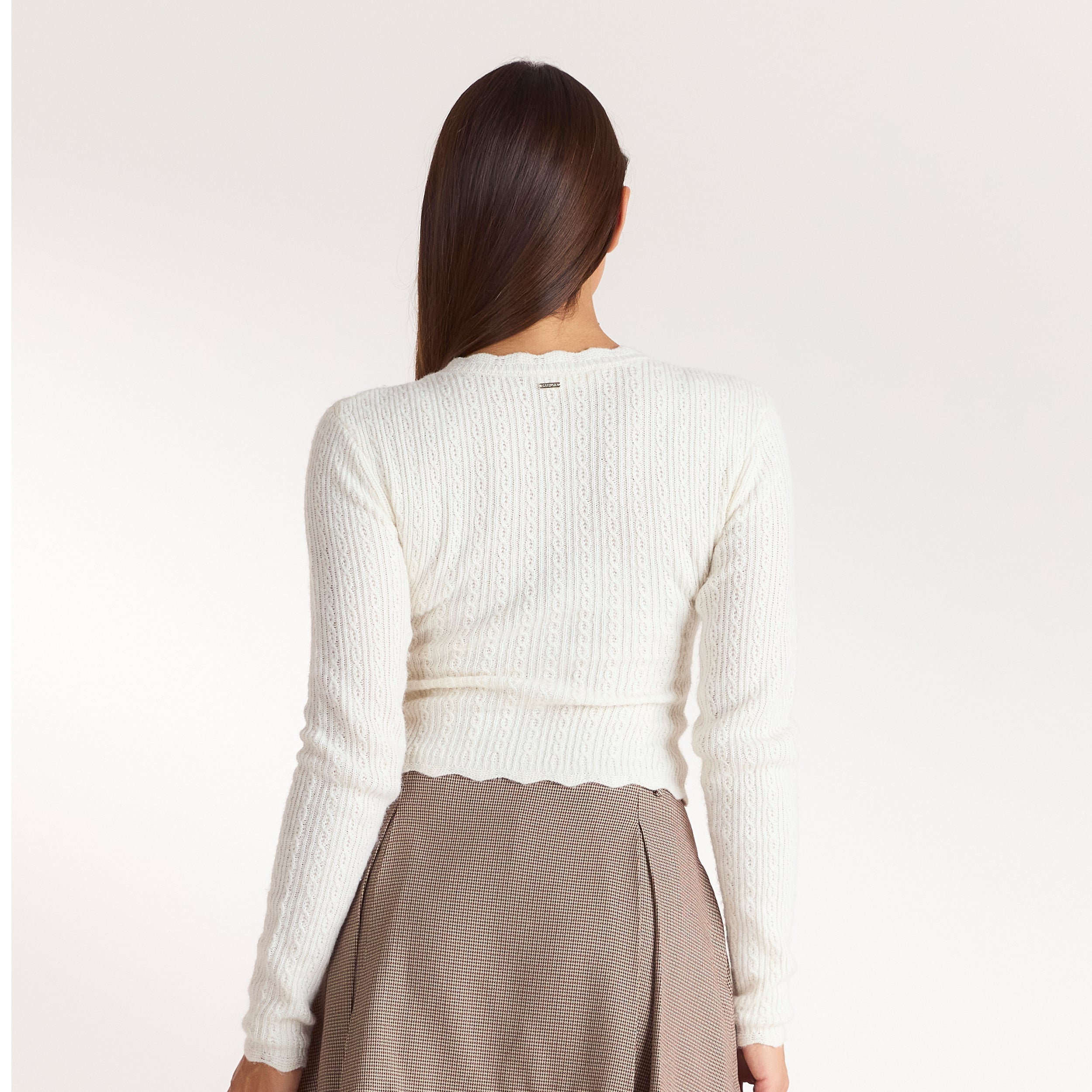 Fine Knit Cardigan | Fine Knit Cardigan - Cream