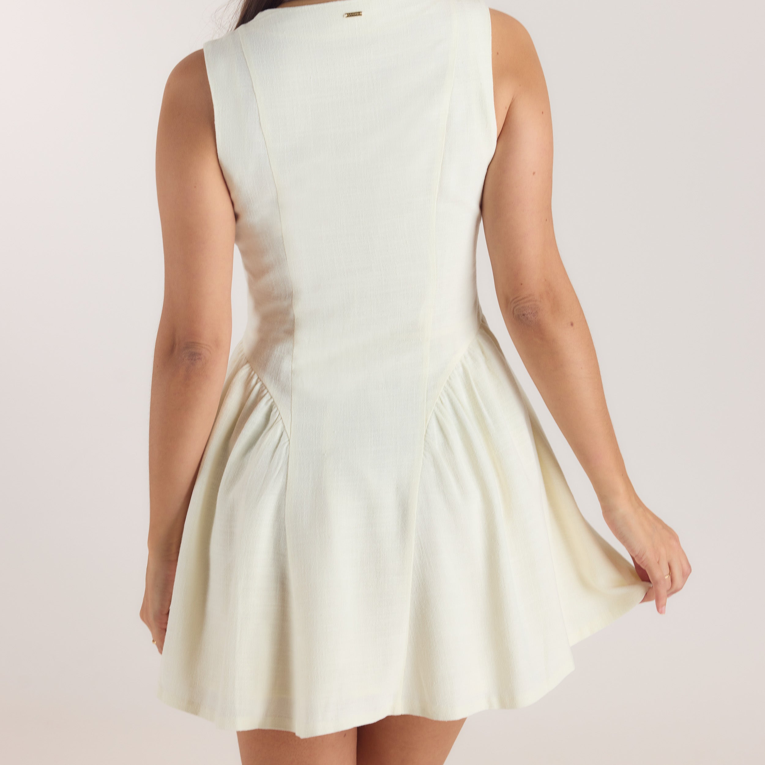 Embroidered Mini Dress | Embroidered Mini Dress - Cream