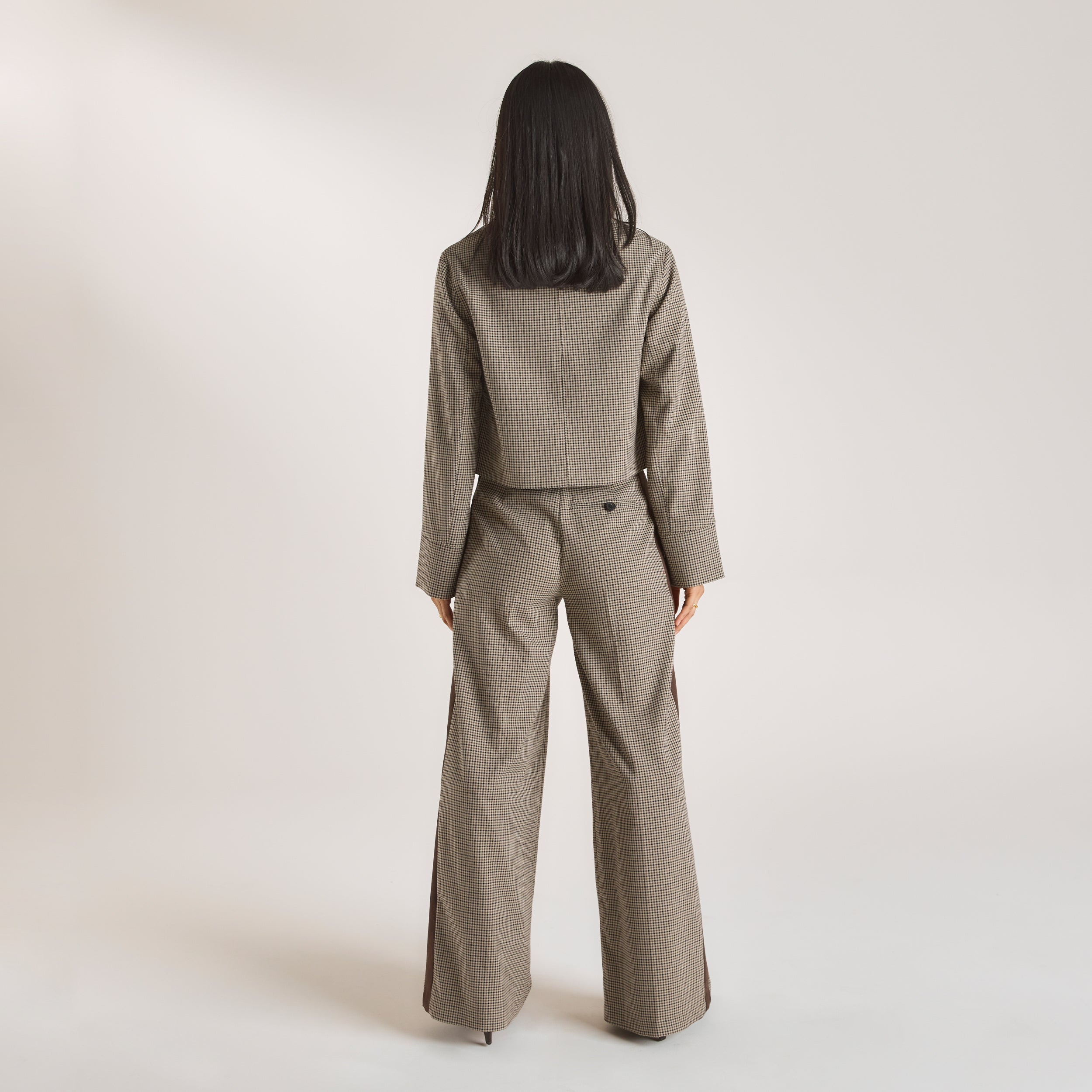 Houndstooth Jacket  | Houndstooth Jacket - Brown