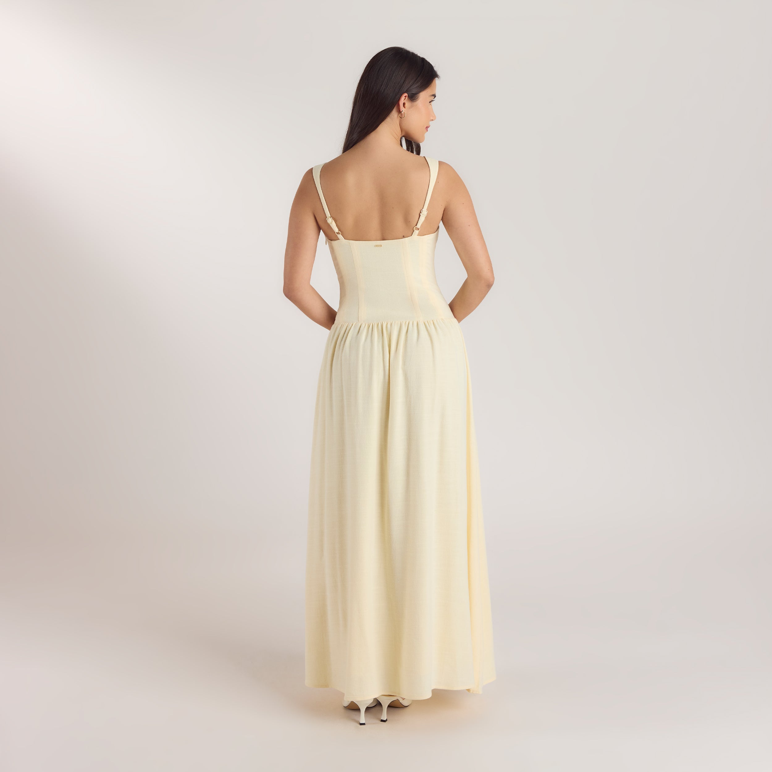 Drop-Waist Maxi Dress | Drop-Waist Maxi Dress - Lemon