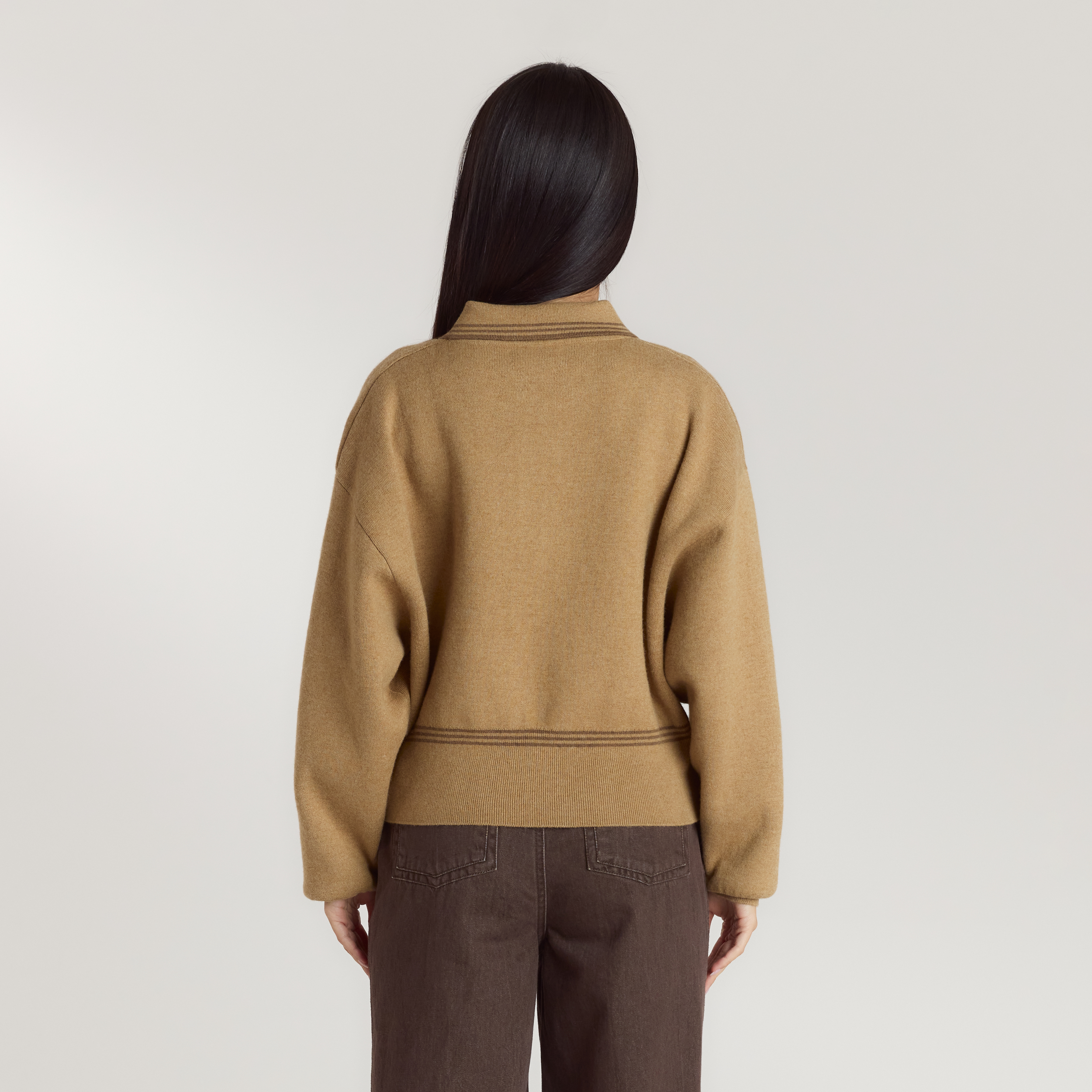 Knitted Jacket | Knitted Jacket - Tan