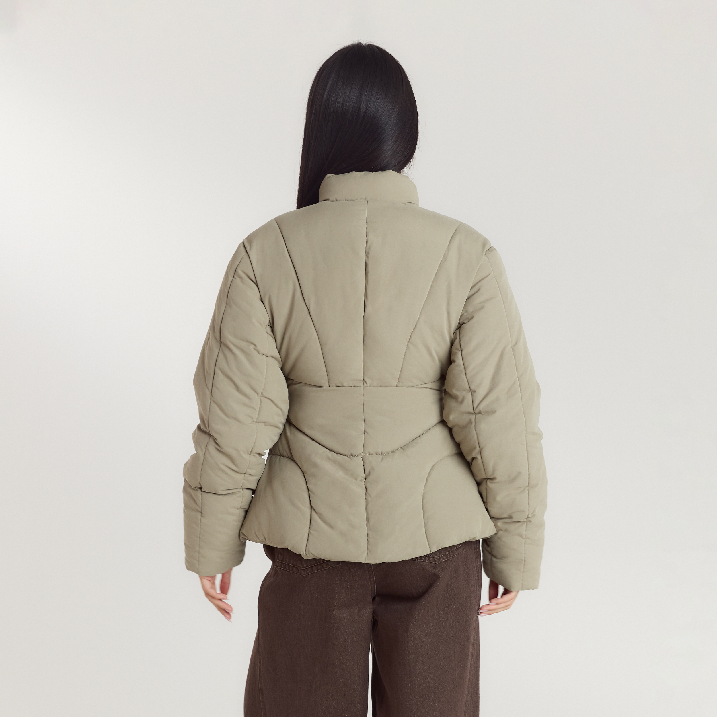 Cinched Puffer Coat | Cinched Puffer Coat - Thyme