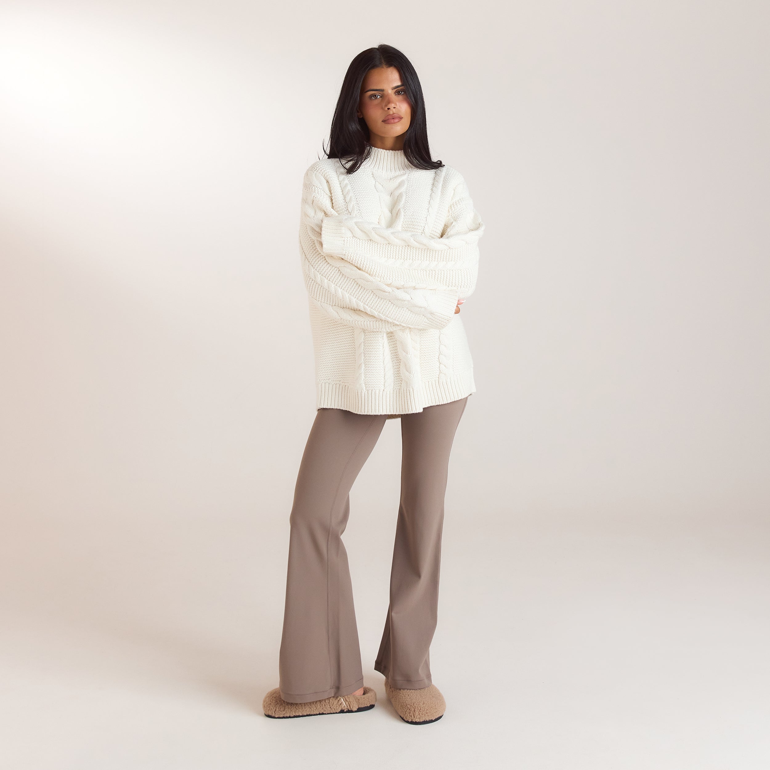Oversized Cable-Knit Jumper | Oversized Cable-Knit Jumper - Cream