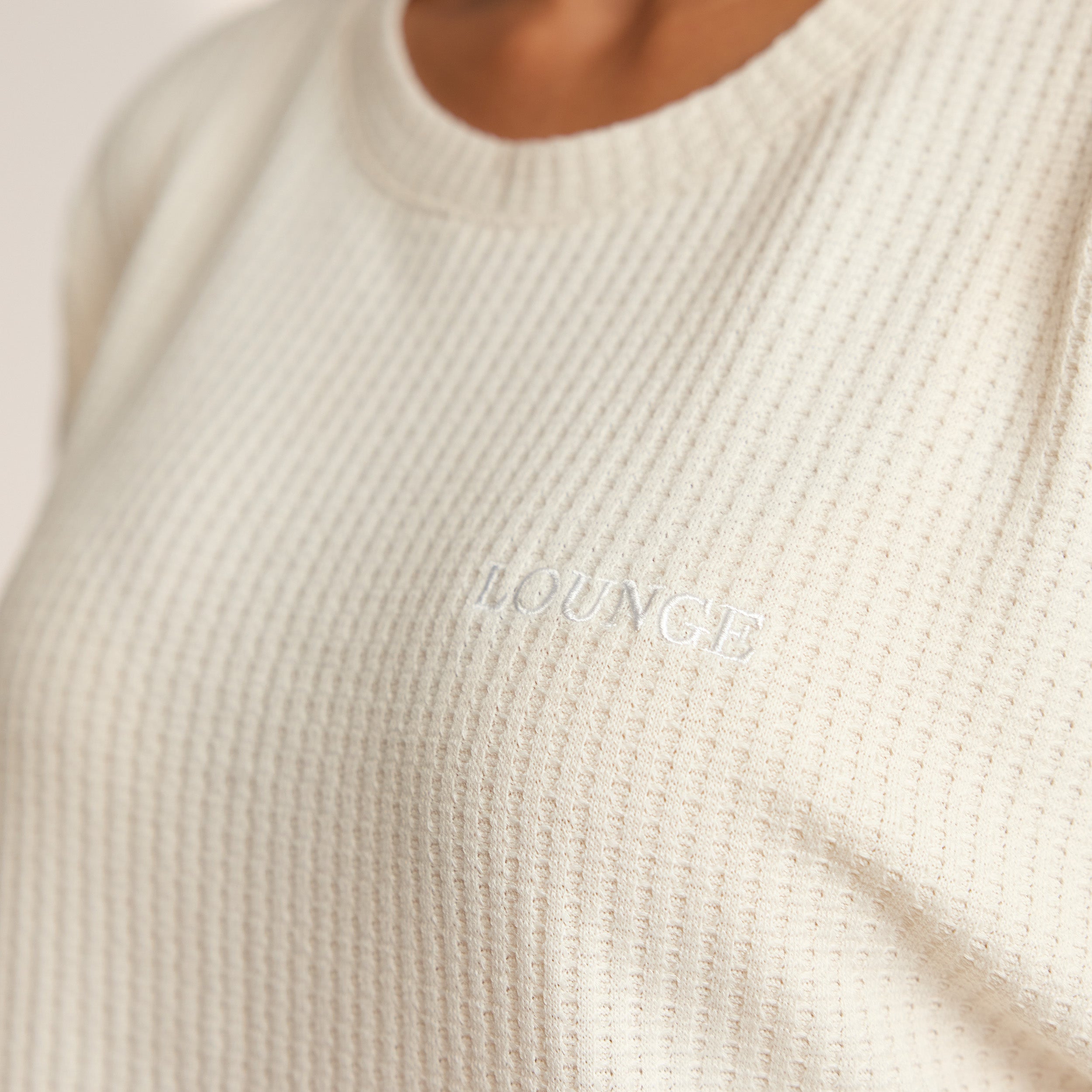 Soft Waffle Pajama Top  | Leidy, XS