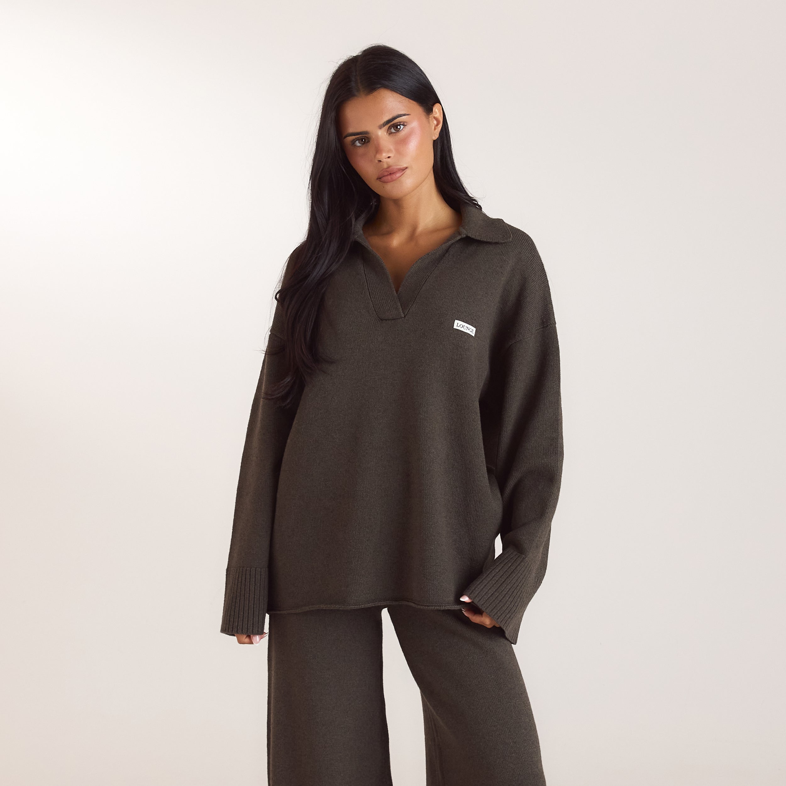 Half Placket Knitted Jumper | Half Placket Knitted Jumper - Moss Green