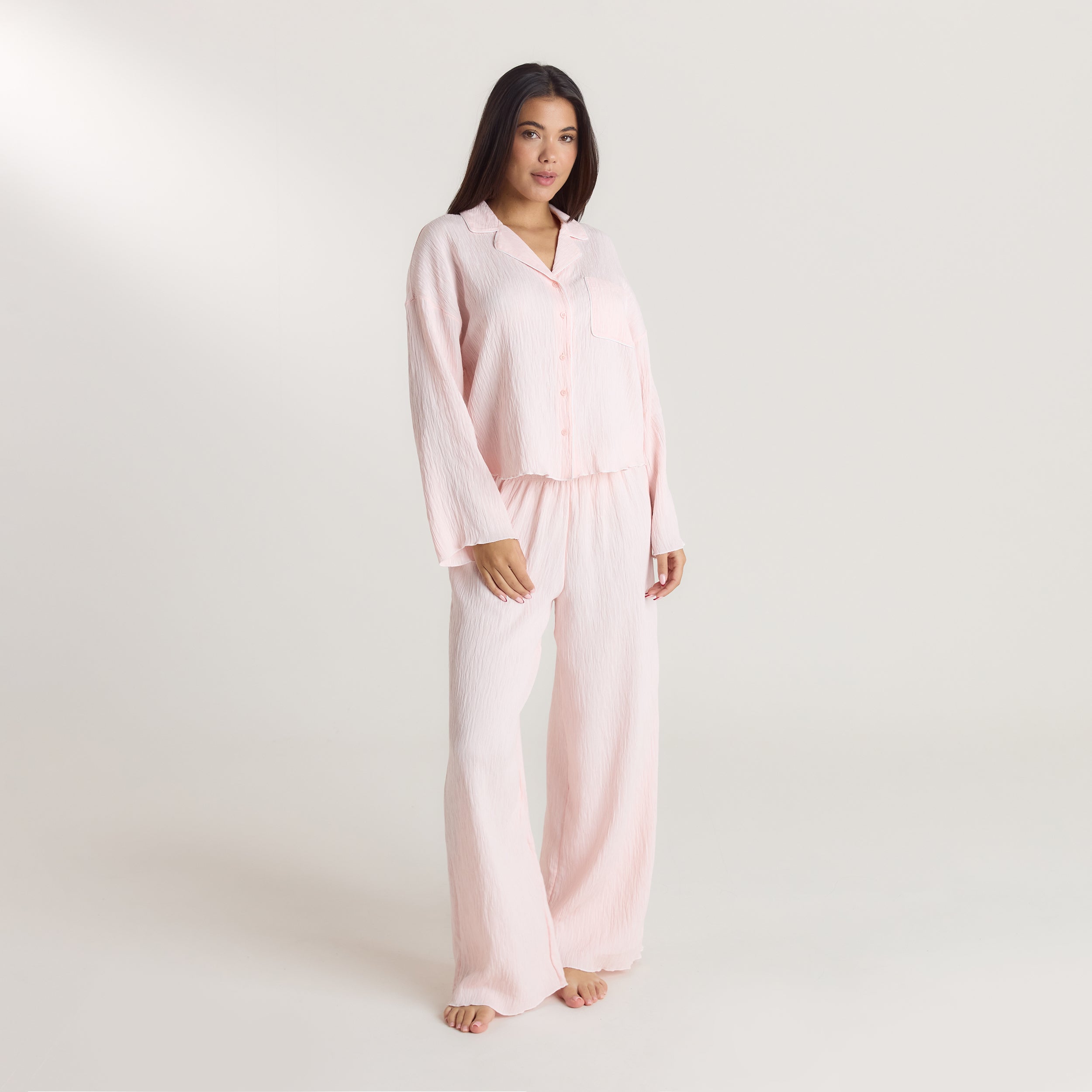 Crinkle Pajama Pants | Crinkle Pajama Pants - Pink