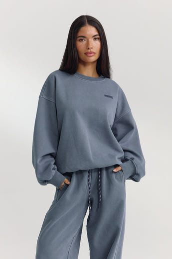 Oversized Sweater - Washed Blue