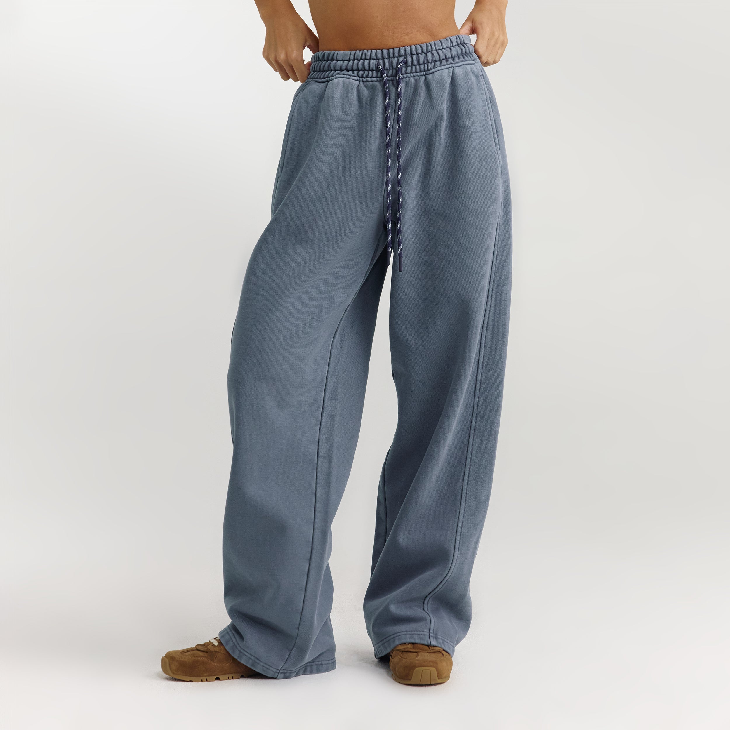 Straight-Leg Sweatpants - Washed Blue