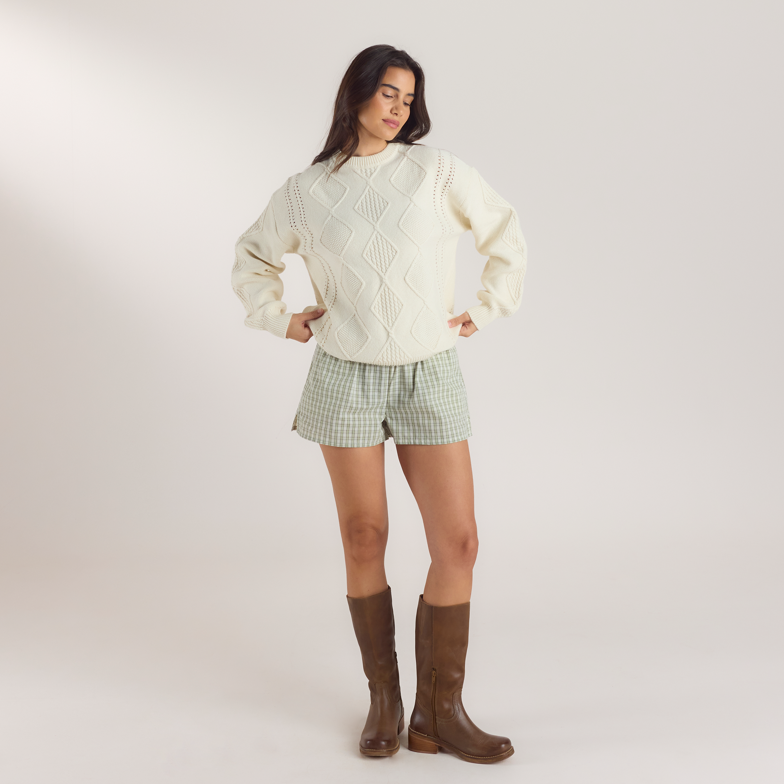 Cable-Knit Sweater | Cable-Knit Sweater - Cream