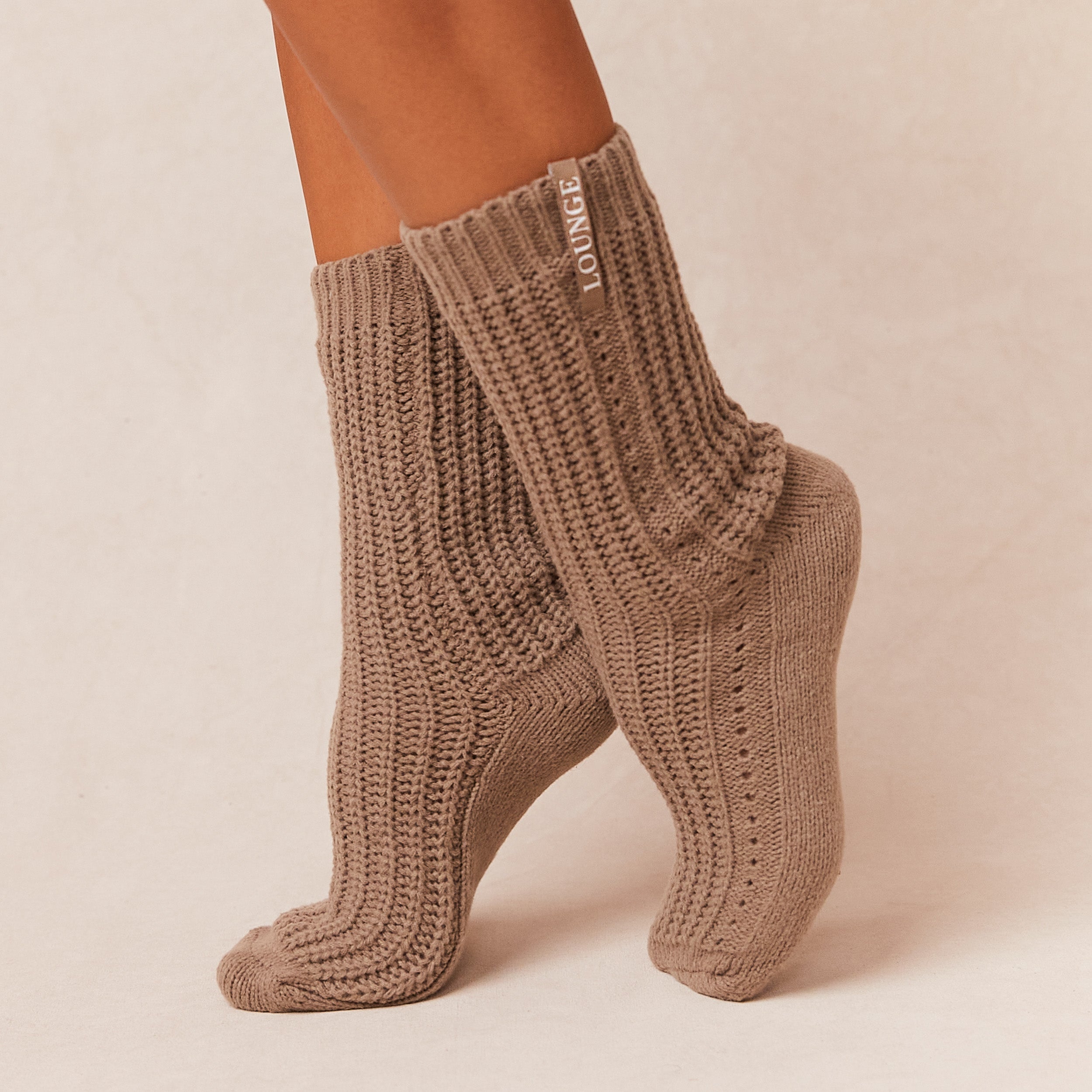 Snooze Knitted Socks - Fawn | Samaria, S-M