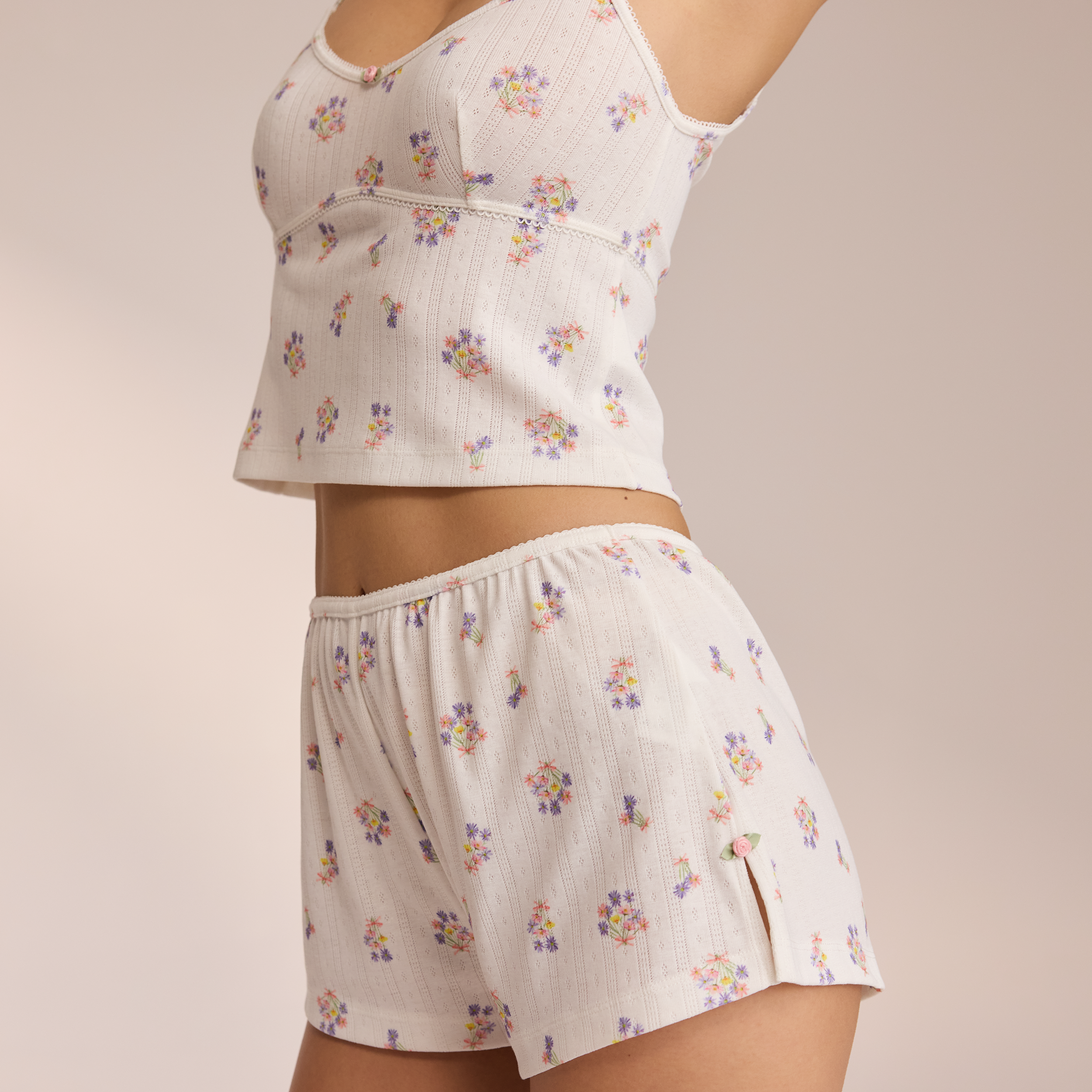 Pointelle Pajama Shorts  | Miki, S
