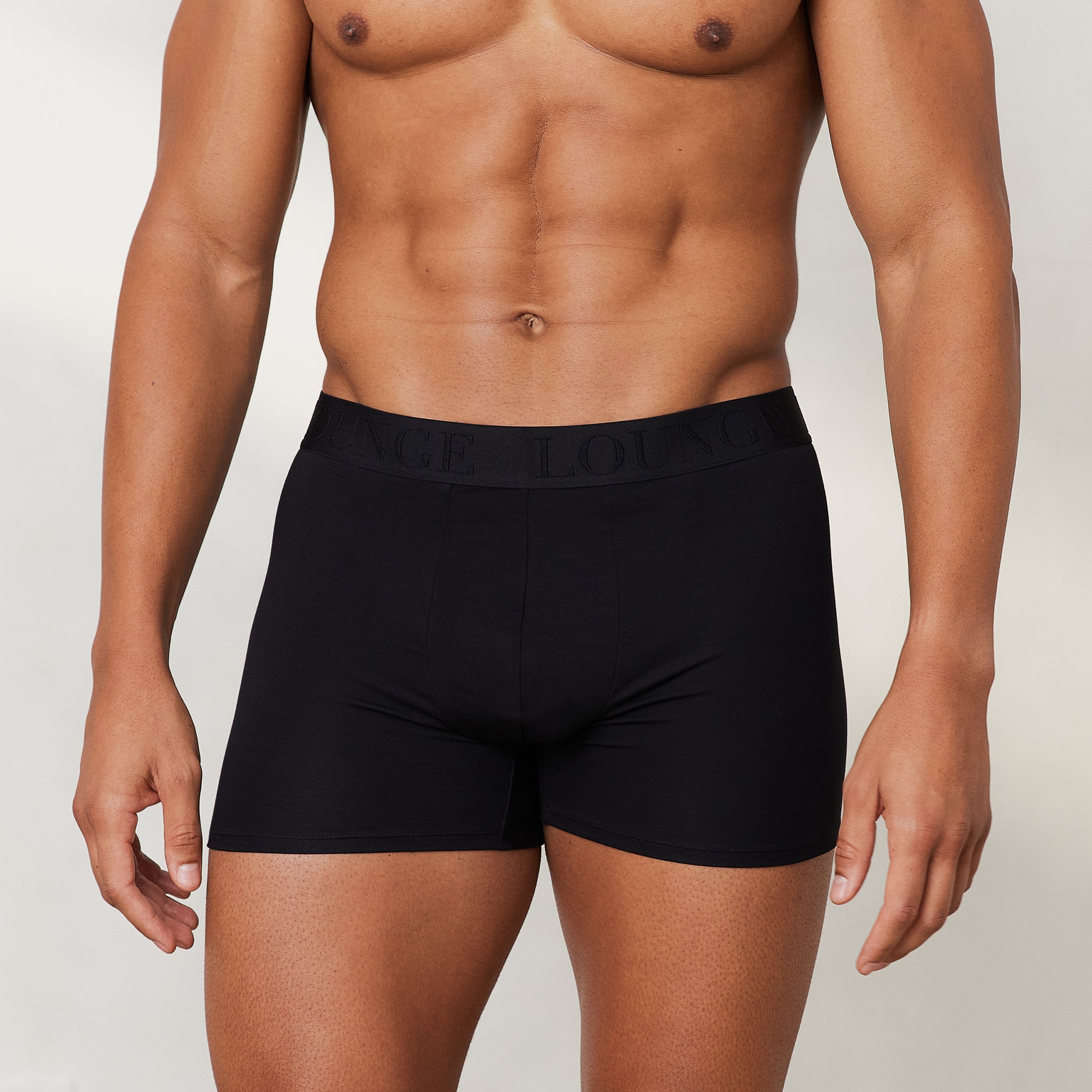 Men s Luxe Boxers 3 Pack Black Lounge Underwear