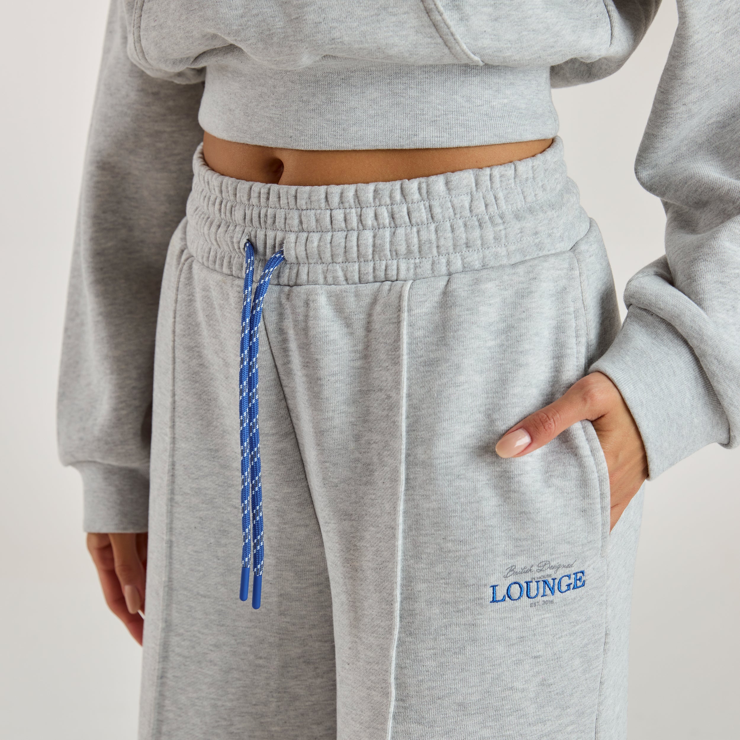 Wide-Leg Joggers | Wide-Leg Joggers - Grey Marl