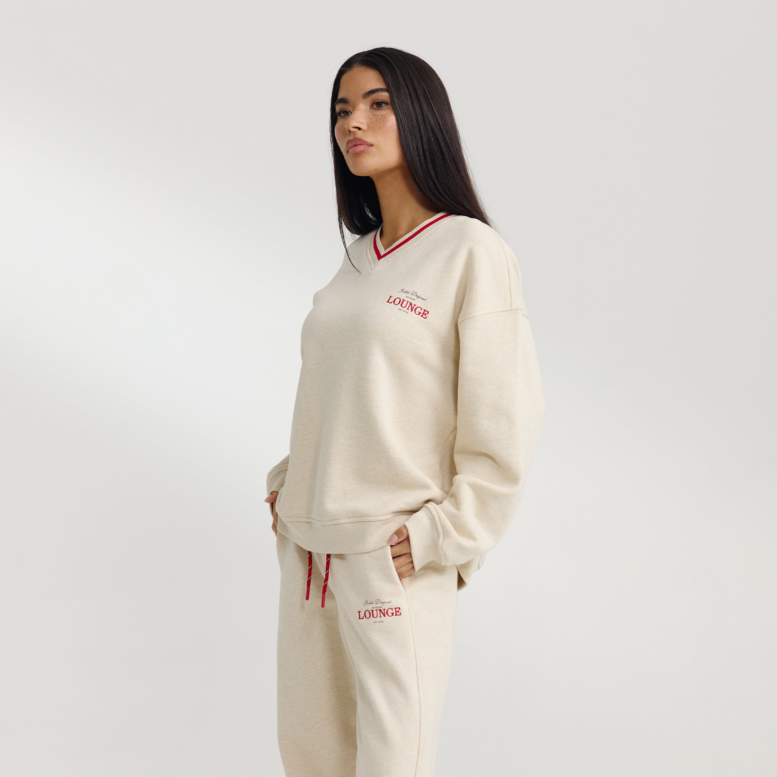 V-Neck Sweater | V-Neck Sweater - Oat Marl