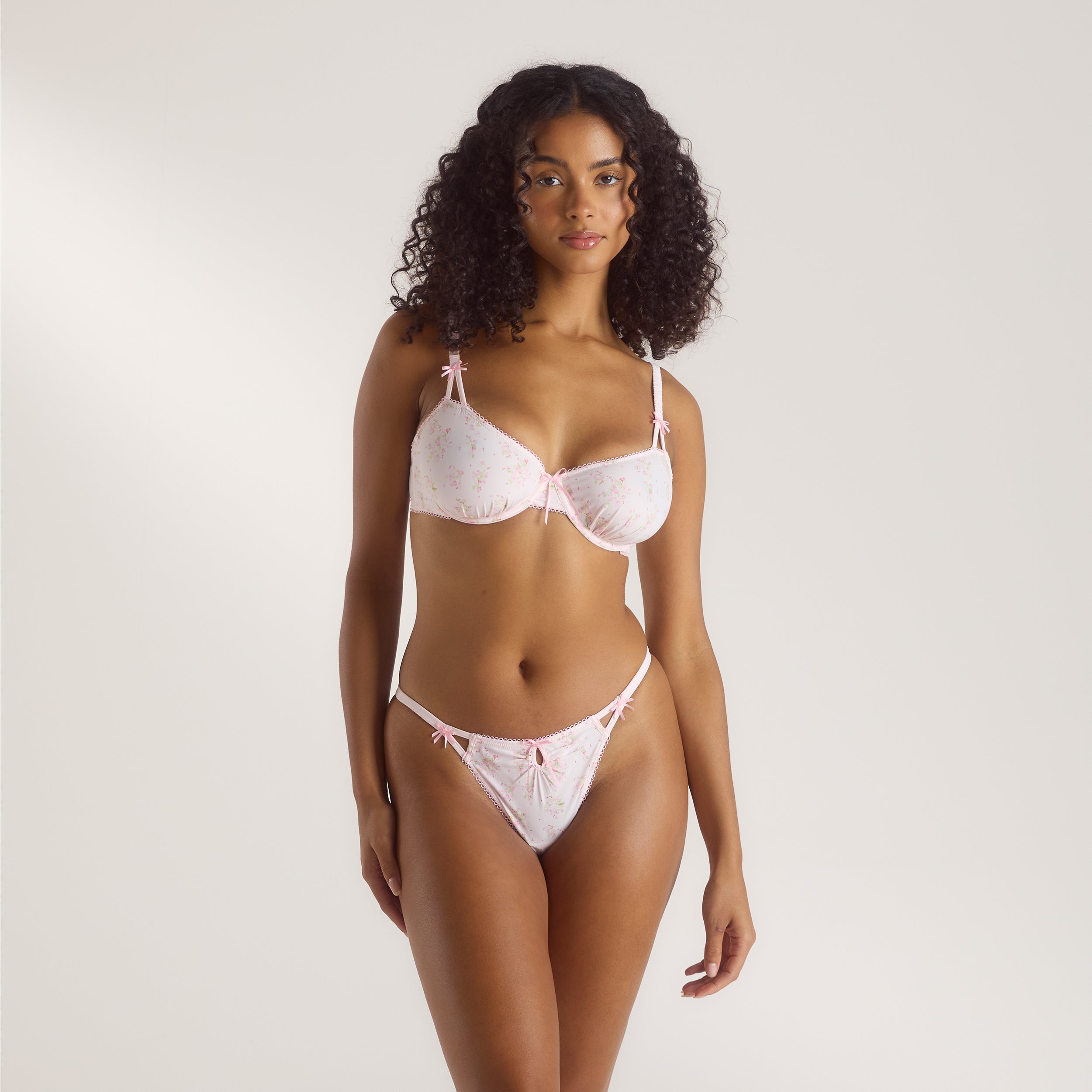 Serene Balcony Bra | Serene Balcony Bra - Pink Floral