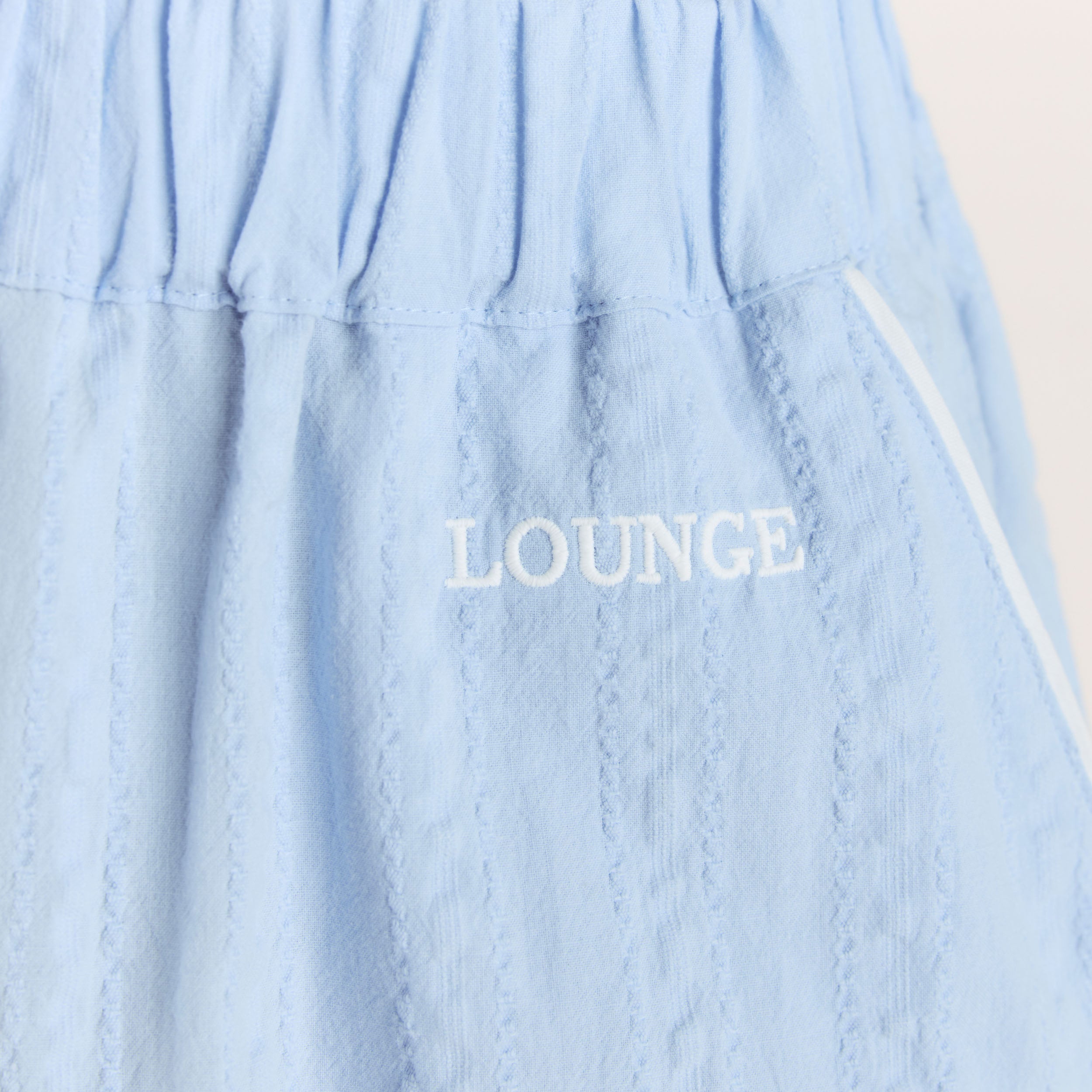 Textured Cotton Pajama Pants | Textured Cotton Pajama Pants - Blue