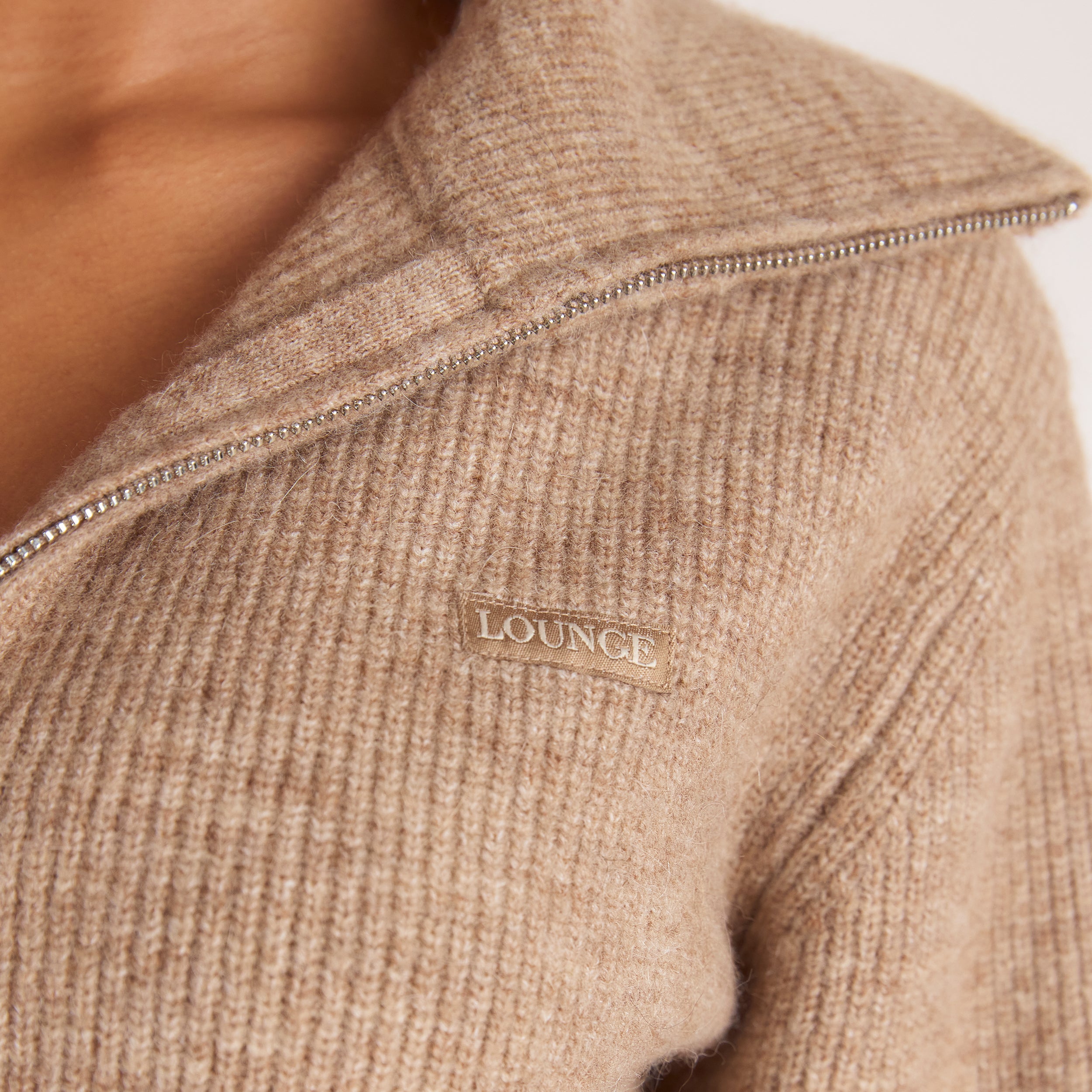 Structured Knitted Cardigan | Structured Knitted Cardigan - Biscuit