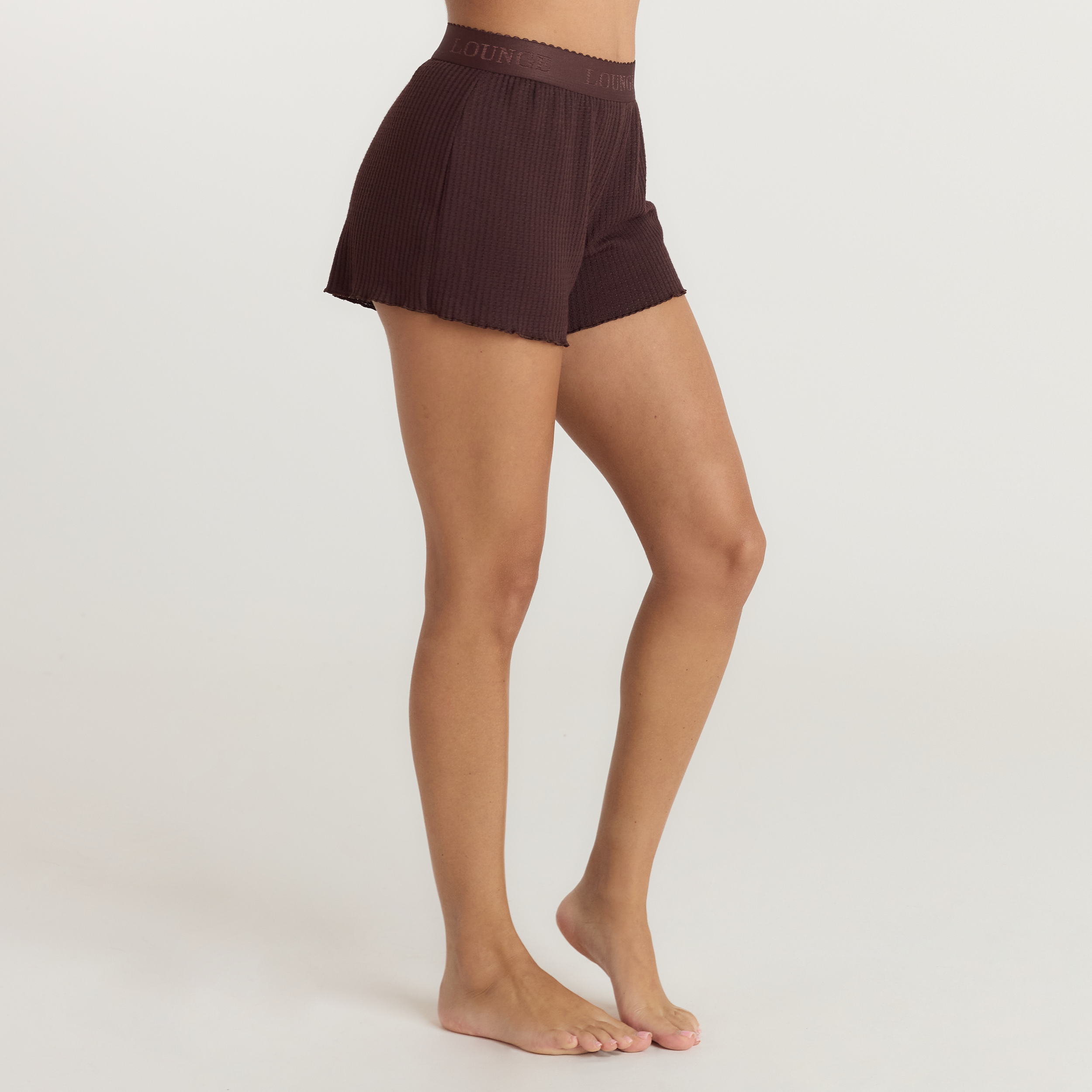 Soft Waffle Pajama Shorts | Soft Waffle Pajama Shorts - Dark Chocolate
