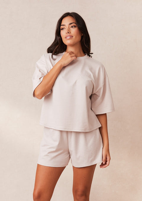 Classic Fleece Oversized Pyjama Shorts - Cream – Lounge Underwear