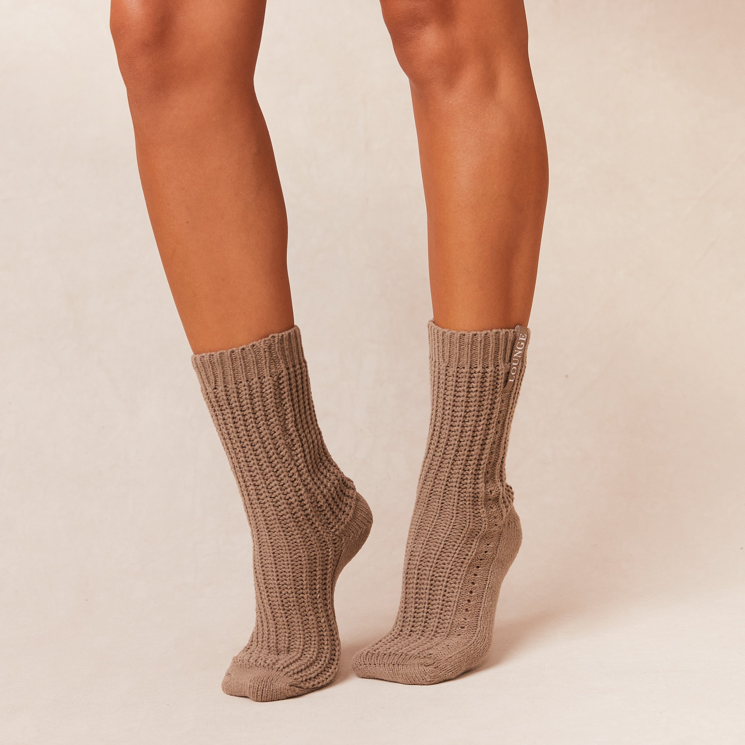 Snooze Knitted Socks - Fawn | Samaria, S-M