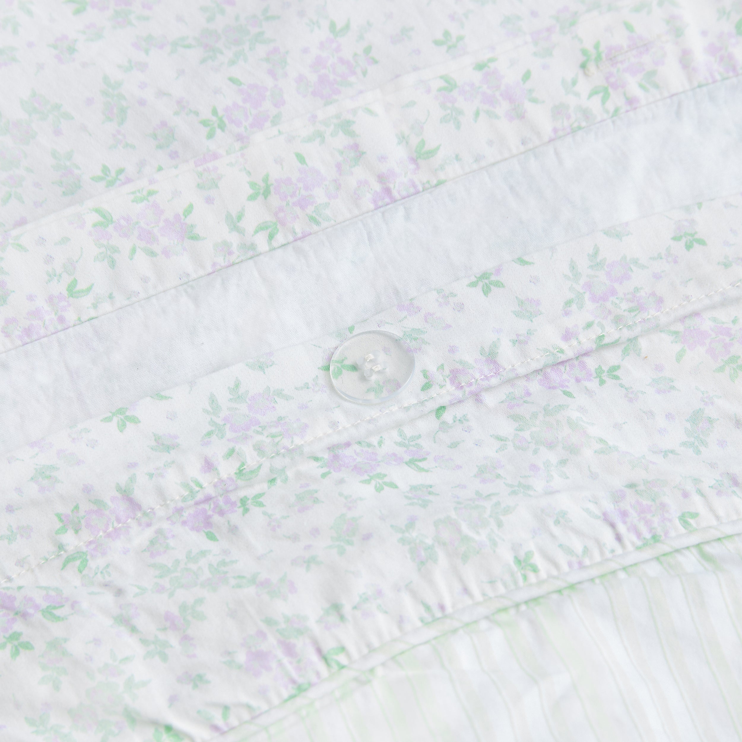 Bloom & Stripe Reversible Duvet Cover | Bloom & Stripe Reversible Duvet Cover - Sage Floral Print